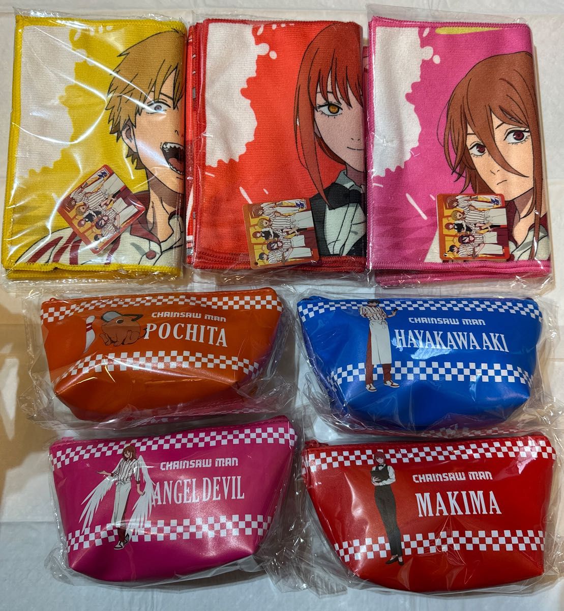 チェンソーマン ラウンドワン限定 ポーチ マフラータオル まとめ売り