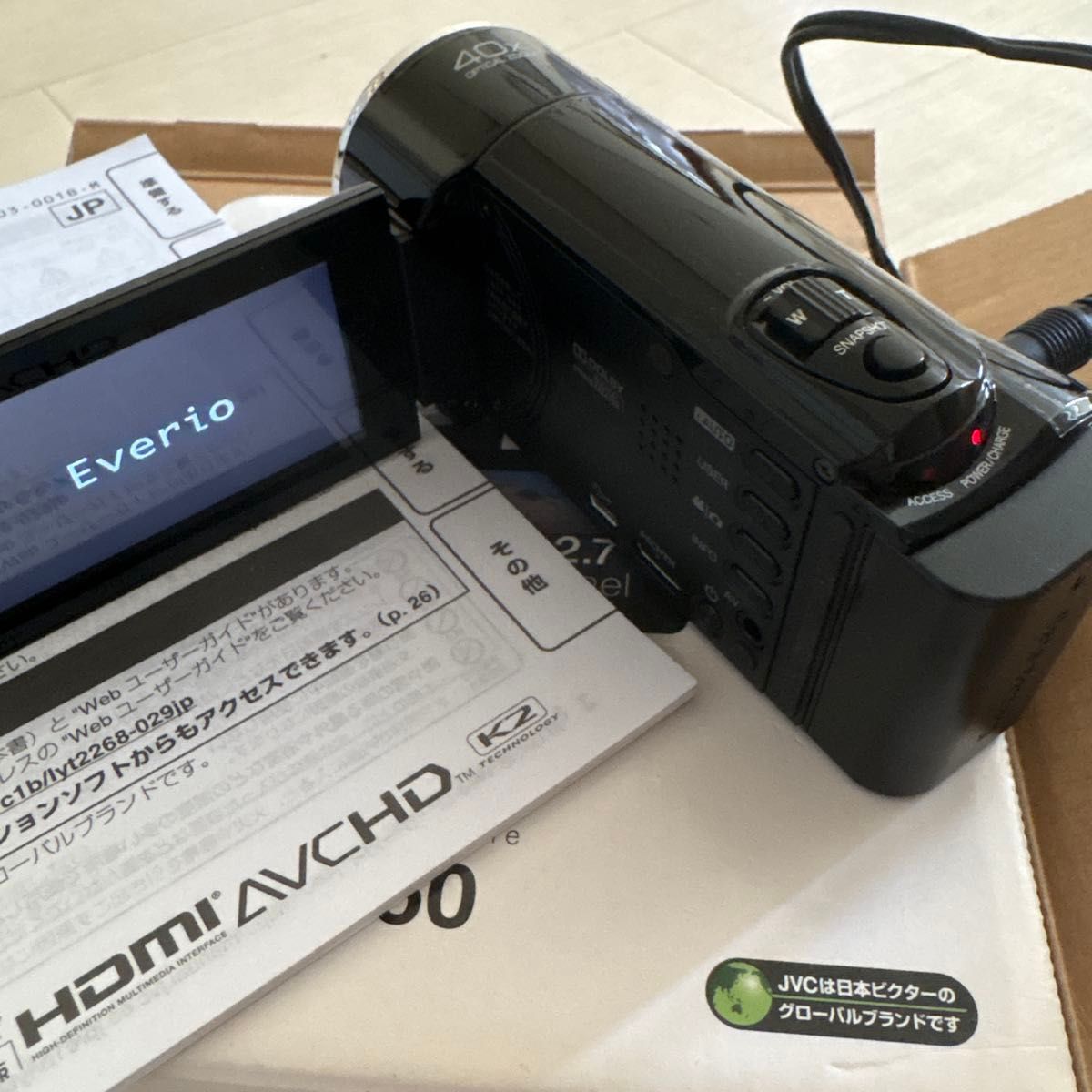JVC Everio GZ-HM460 HD AVCHD ビデオカメラ ブラック 美品｜Yahoo