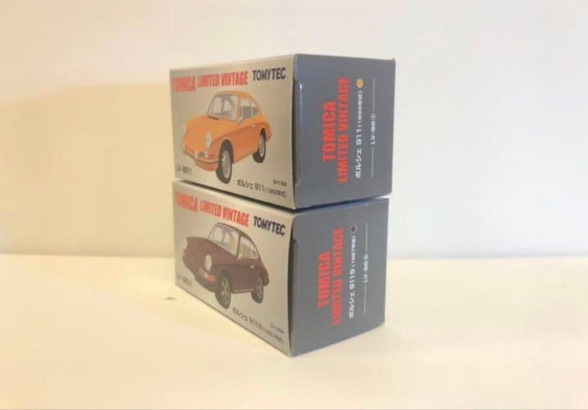 トミカリミテッドヴィンテージ LV-86 ポルシェ911 黄色＆マルーン 2種