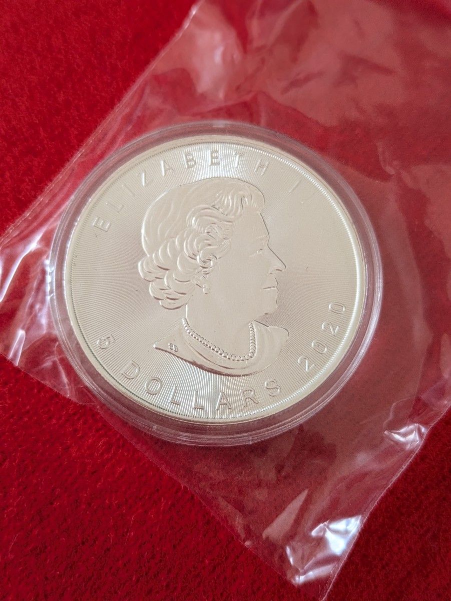 4枚 メイプルリーフ銀貨1オンス 2020年 新品未開封 ケース入り 純銀99