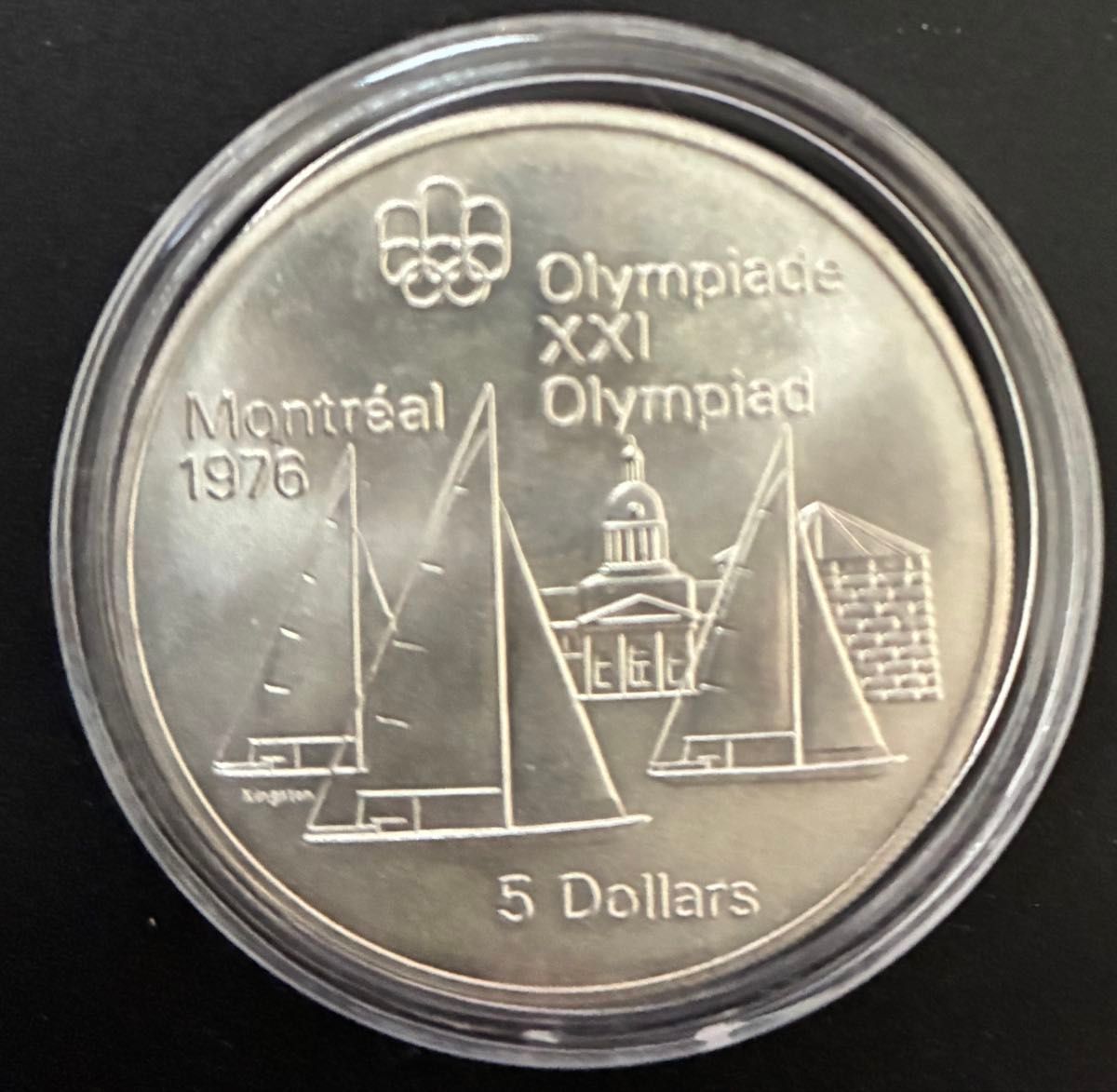 本物保証】カナダ 1976年 モントリオール五輪 記念5ドル銀貨