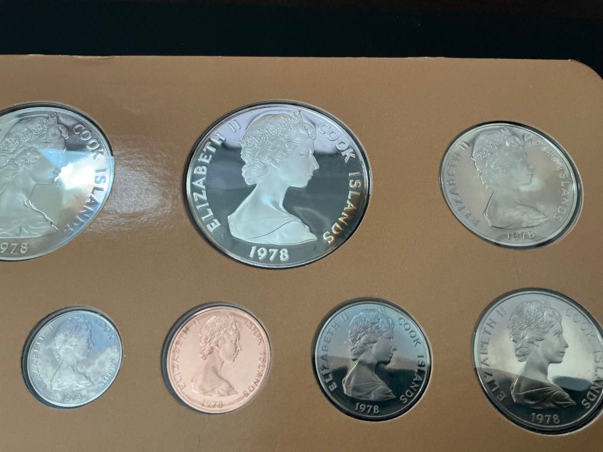 1975年クック諸島プルーフコイン8種セット 証書付 5ドル大型銀貨(27 3g