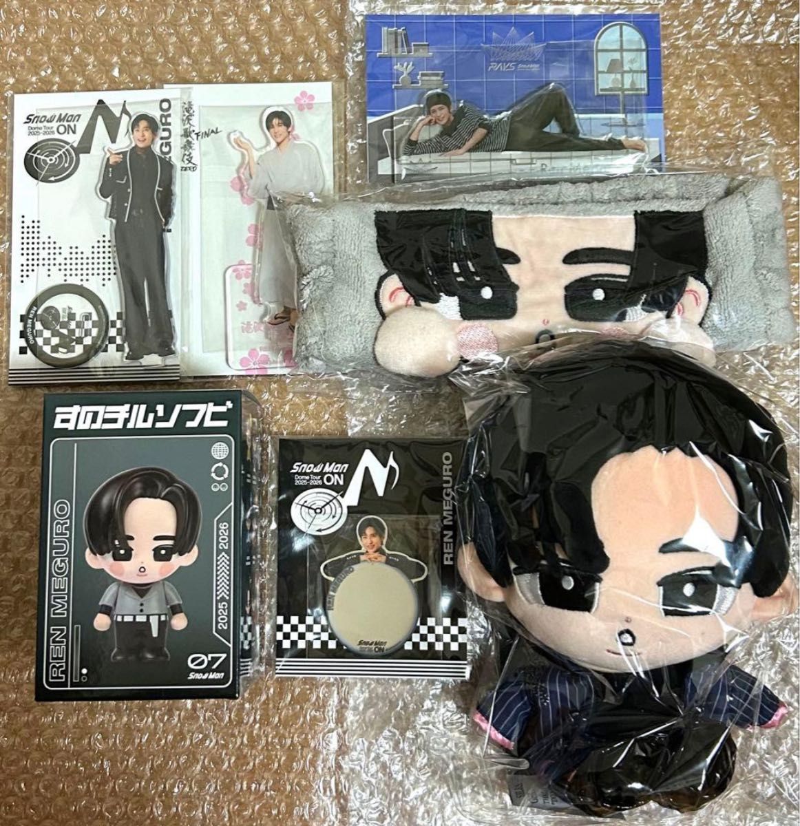 SnowMan 目黒蓮 すのチル ヘアバンド アクリルスタンド ぬいぐるみ