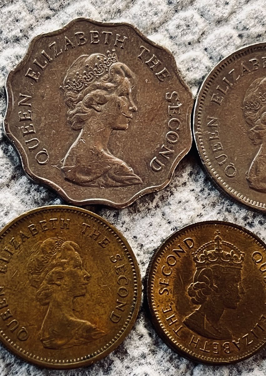 香港 旧硬貨 まとめ売り エリザベス女王時代 1ドル 2ドル 外国コイン