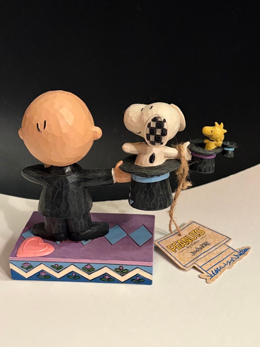 箱付 JIM SHORE ジムショア チャーリーブラウン & スヌーピー シルク