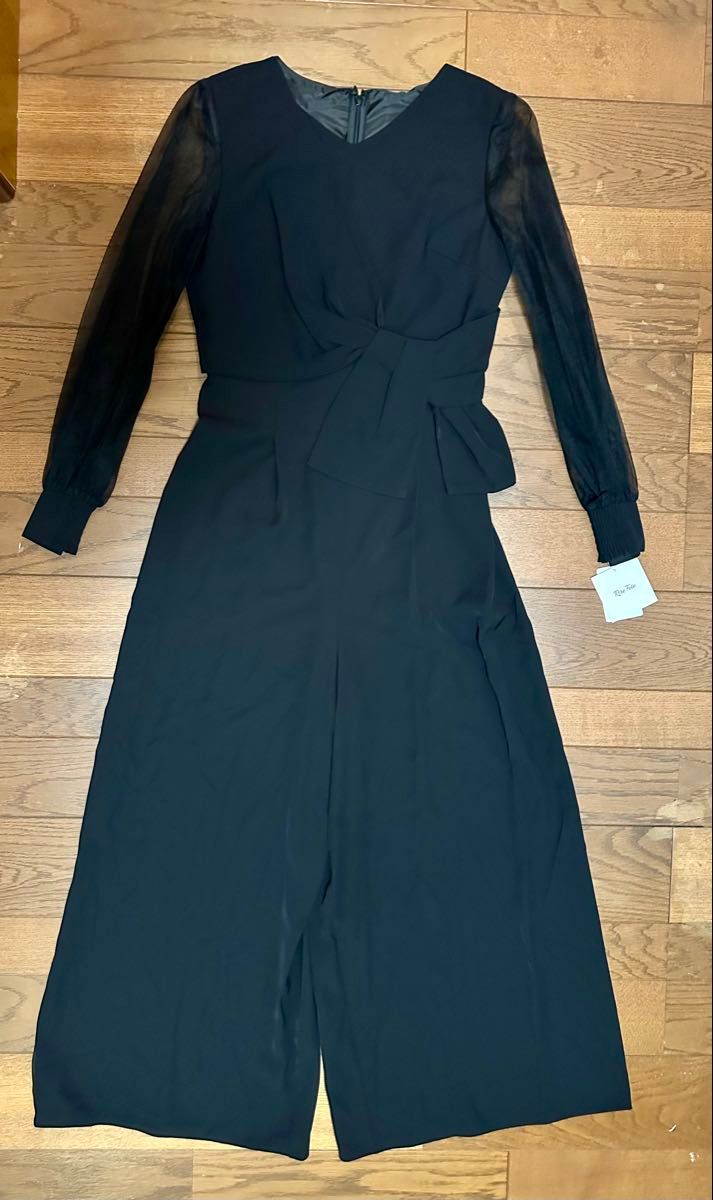 Rire Fete】スコットクラブ系 ウエストリボン ロングドレス パンツ