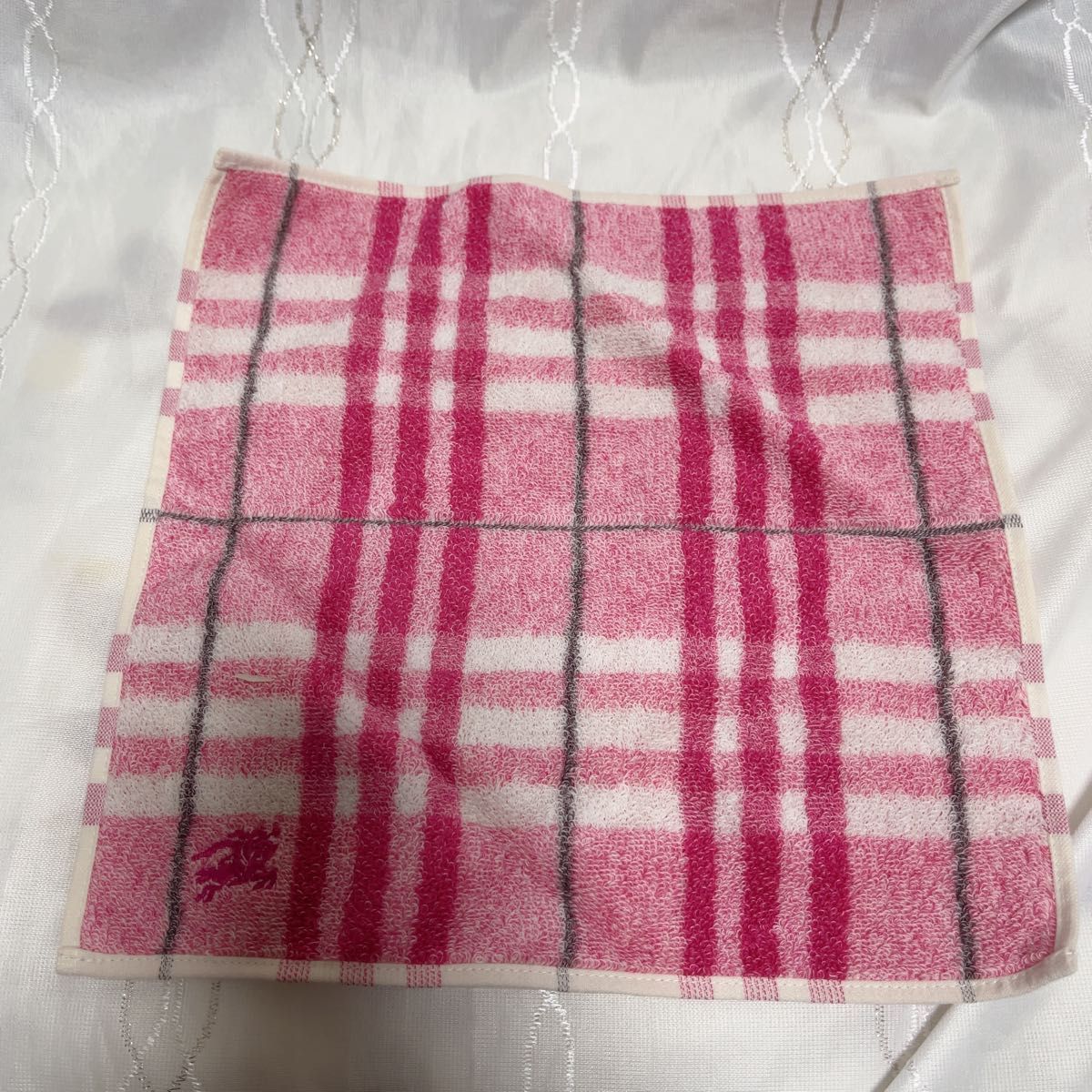 バーバリータオルハンカチ ノバチェックピンク イエロー 2枚 burberry
