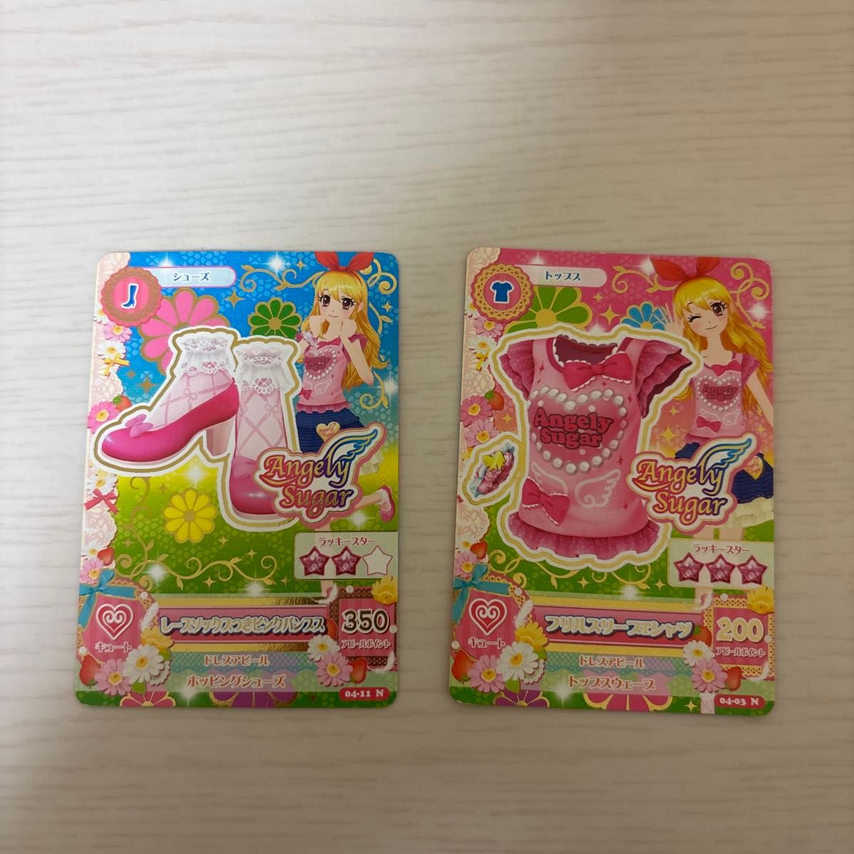 アイカツカード Angely Sugar レースソックスつきピンクパンプス