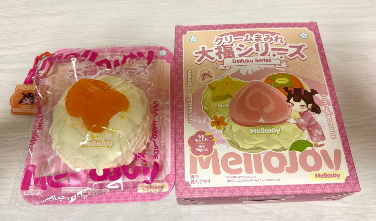Mellojoy スクイーズ クリームまみれ大福 オレンジ みかん｜Mellojoy