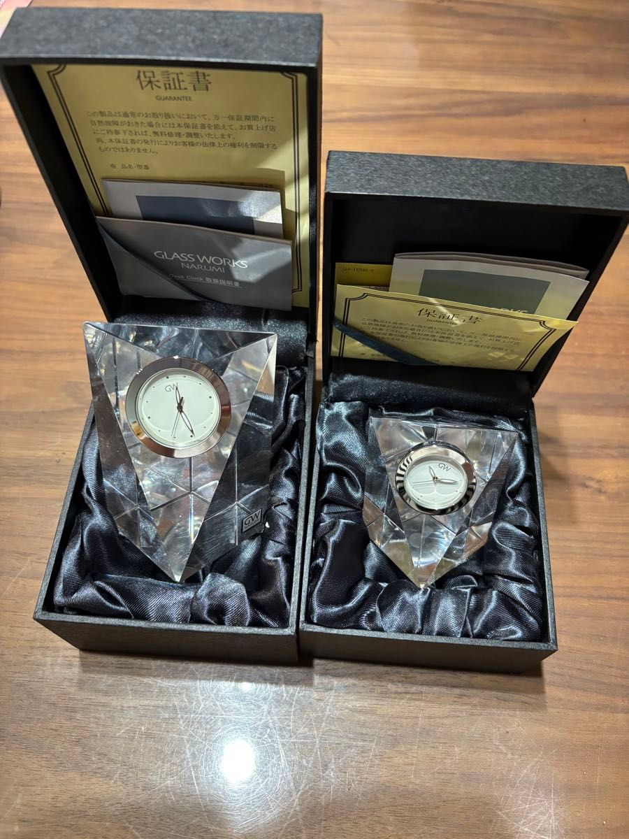 GLASS WORKS NARUMI 置時計 2個セット｜Yahoo!フリマ（旧PayPayフリマ）
