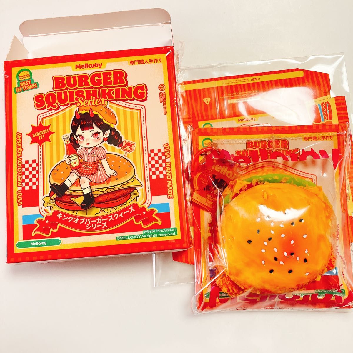 メロジョイ スクイーズ ハンバーガー フライドシュリンプバーガー