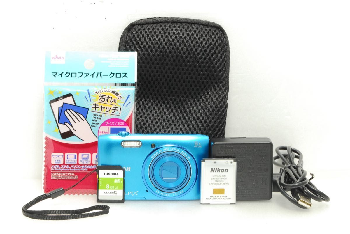 Nikon COOLPIX S3600 スマホ転送 動作確認済 ニコン ブルー