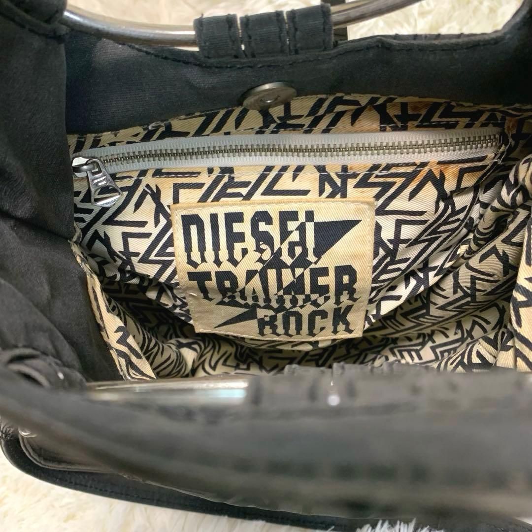 希少 DIESEL【y2k/メタルロゴ 2way ショルダーバッグ/ハンド】vintage
