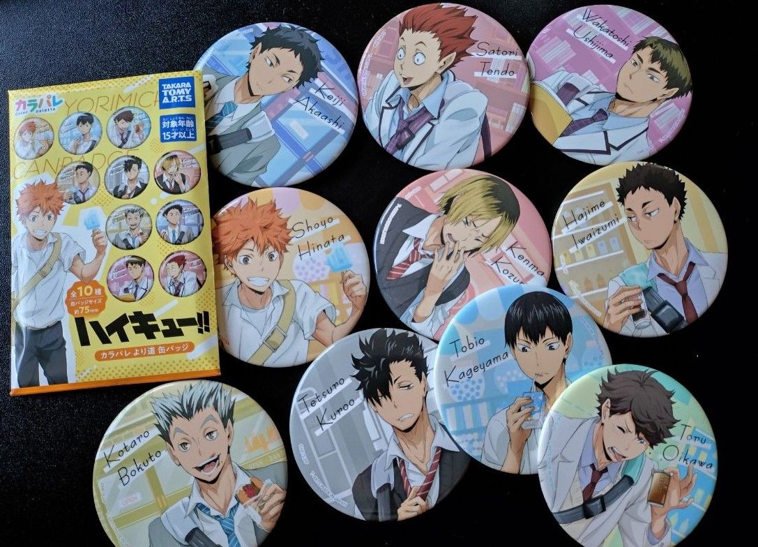 ハイキュー カラパレ より道 缶バッジ コンプリートセット｜Yahoo