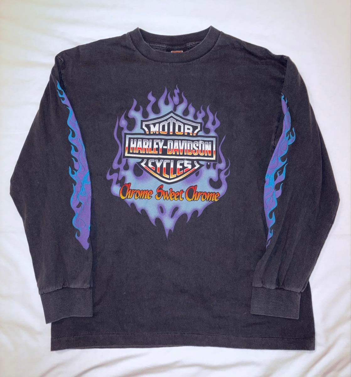 ハーレーダビッドソン ロンT 1992 ブルーフレイム L｜Yahoo!フリマ（旧
