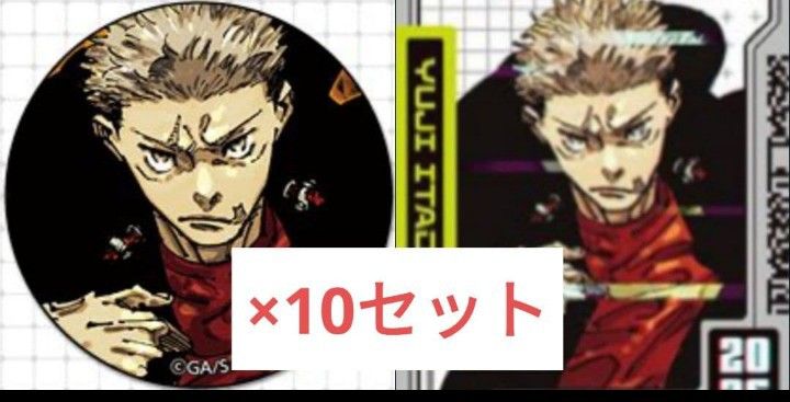 虎杖悠仁 呪術廻戦 缶バッジ ホロカード ジャンプGIGA WINTER g1