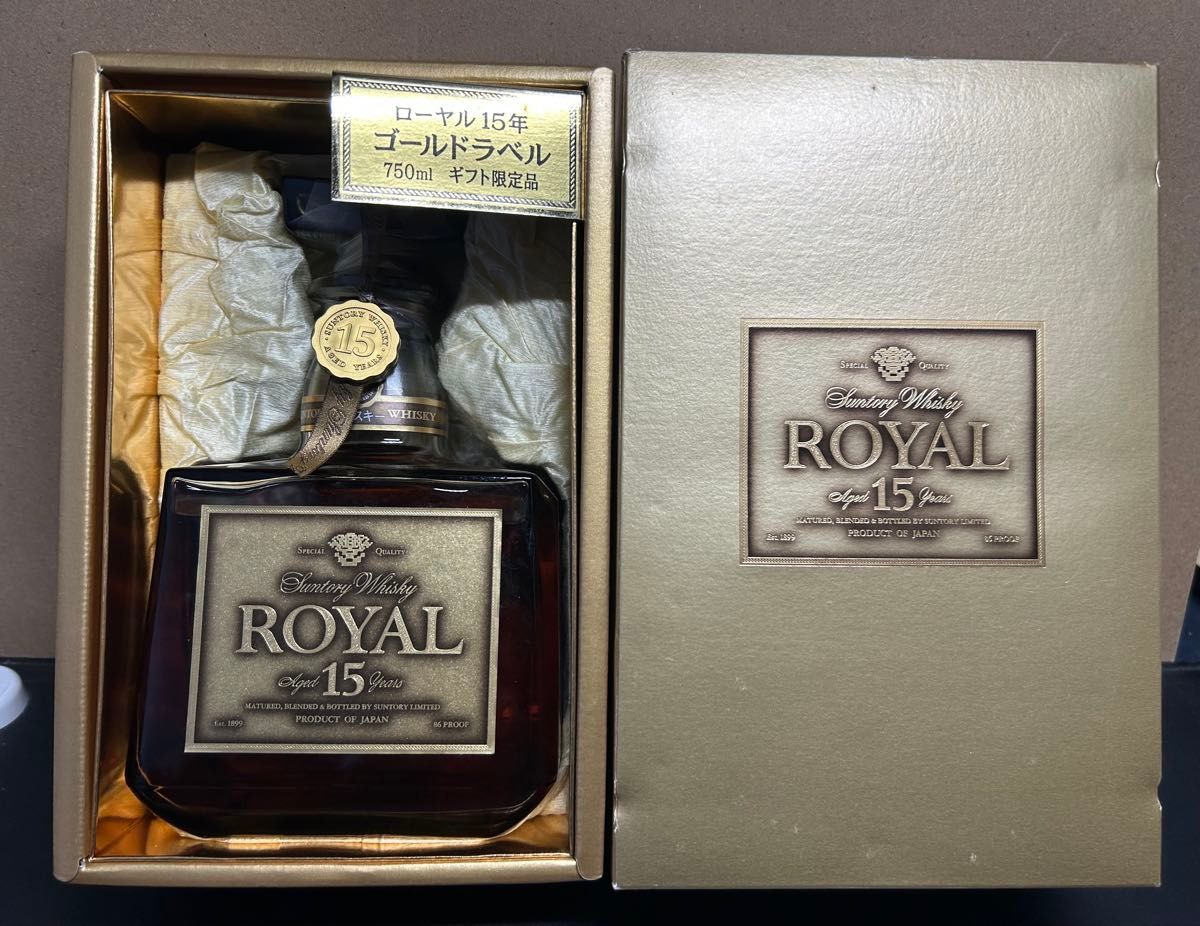 サントリー ローヤル 15年 ウイスキー ゴールドラベル 750ml 箱付