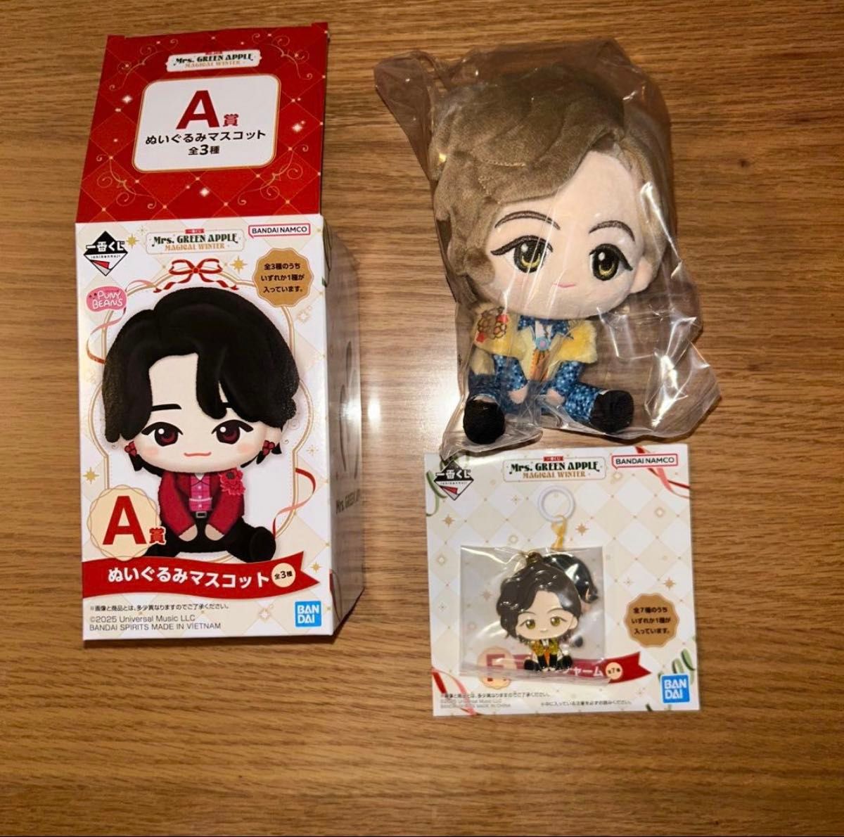 Mrs GREEN APPLE 一番くじ】A賞ぬいぐるみマスコット メタルチャーム