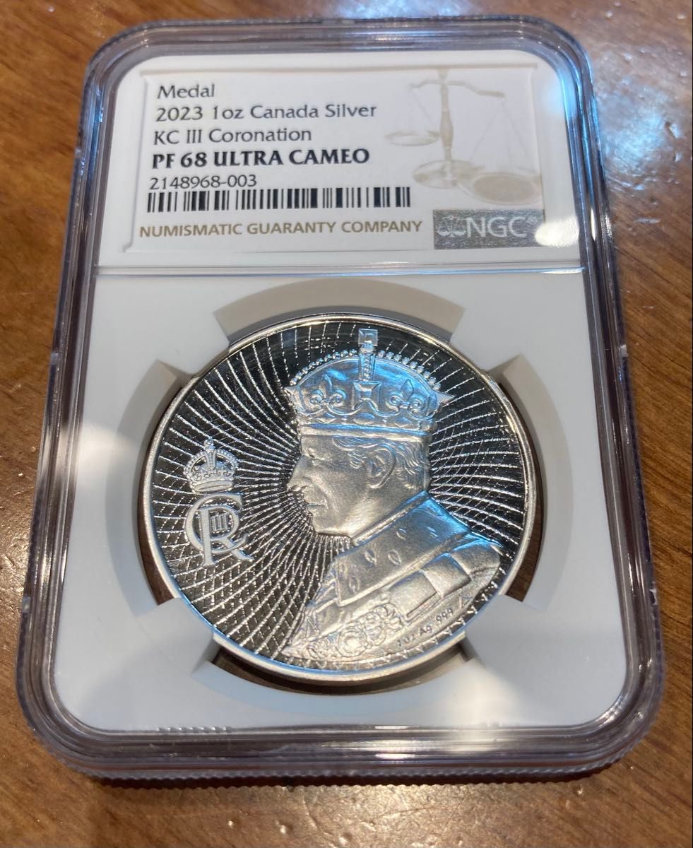 チャールズ3世 戴冠式記念 2ポンド銀貨 NGC鑑定済みMS68 純銀 1オンス