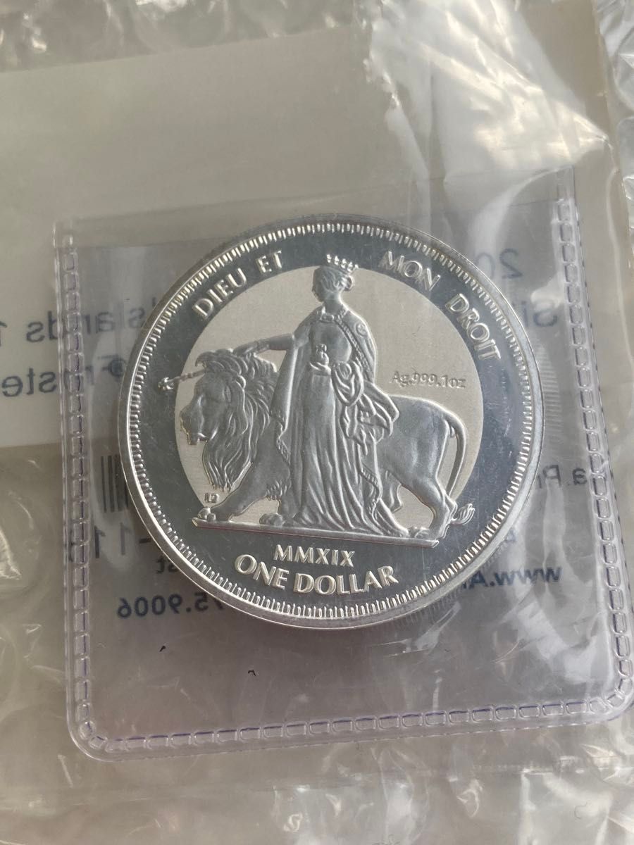 未開封品 ウナとライオン 2019年 イギリス領ヴァージン諸島 1オンス 1