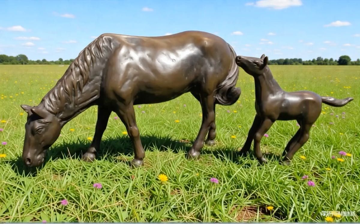 本日価格 G005 馬の置物 鉄製 アンティーク 幅40×高さ19cm 重さ約4 7kg