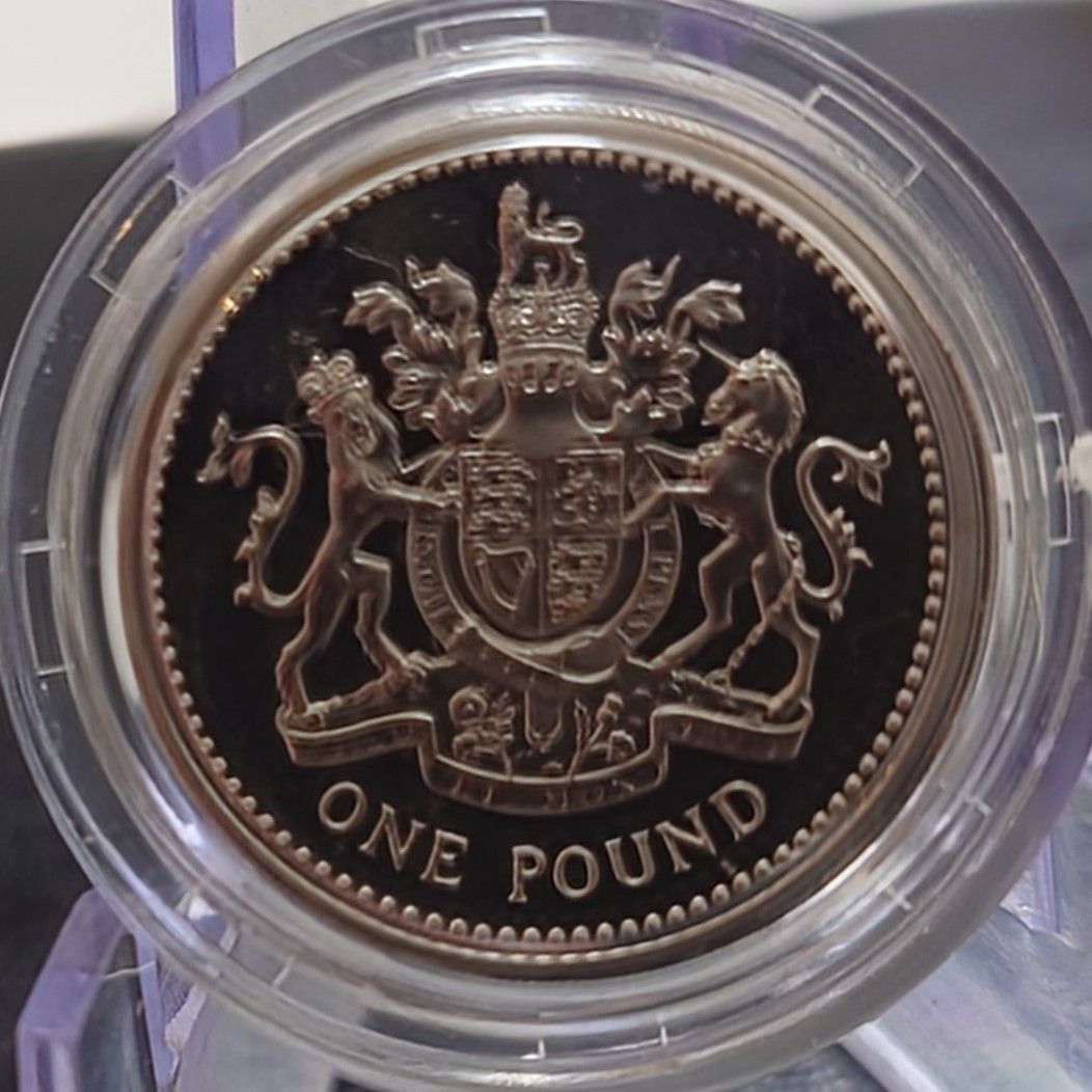1993年 イギリス銀貨 1ポンド ピエフォー イギリス王室紋章銀貨