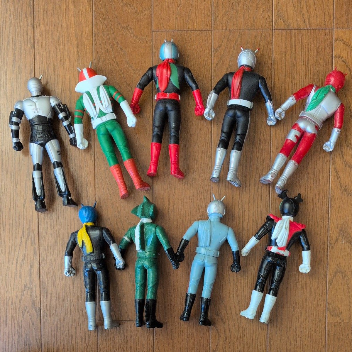 仮面ライダー ソフビフィギュア 9体セット 昭和レトロ｜Yahoo!フリマ