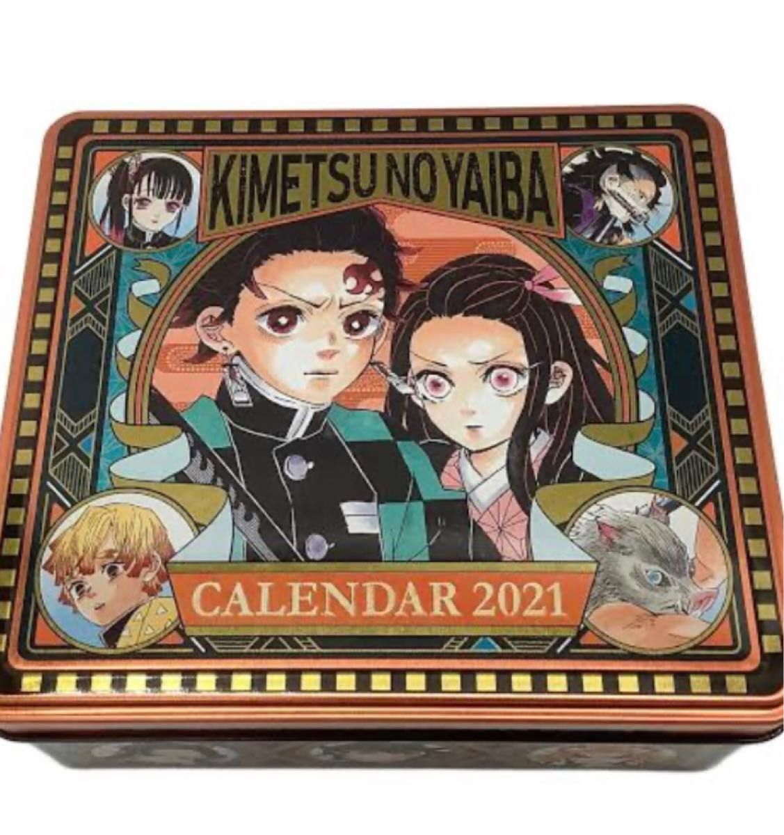 A059-104定 鬼滅の刃 コミックカレンダー2021 特製 缶入り 日めくり