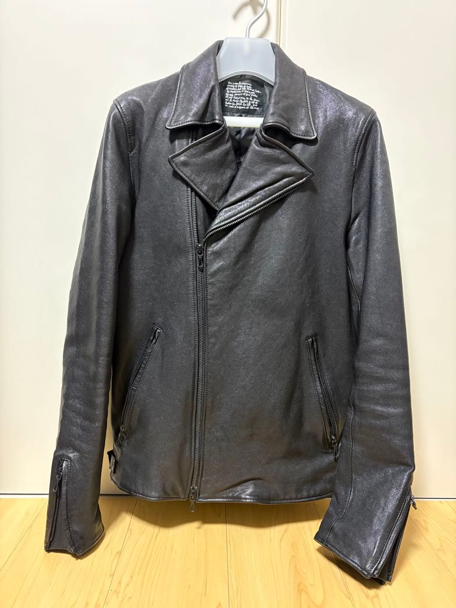 ナノユニバース レザー ダブルライダースジャケット NUC03LO366GL