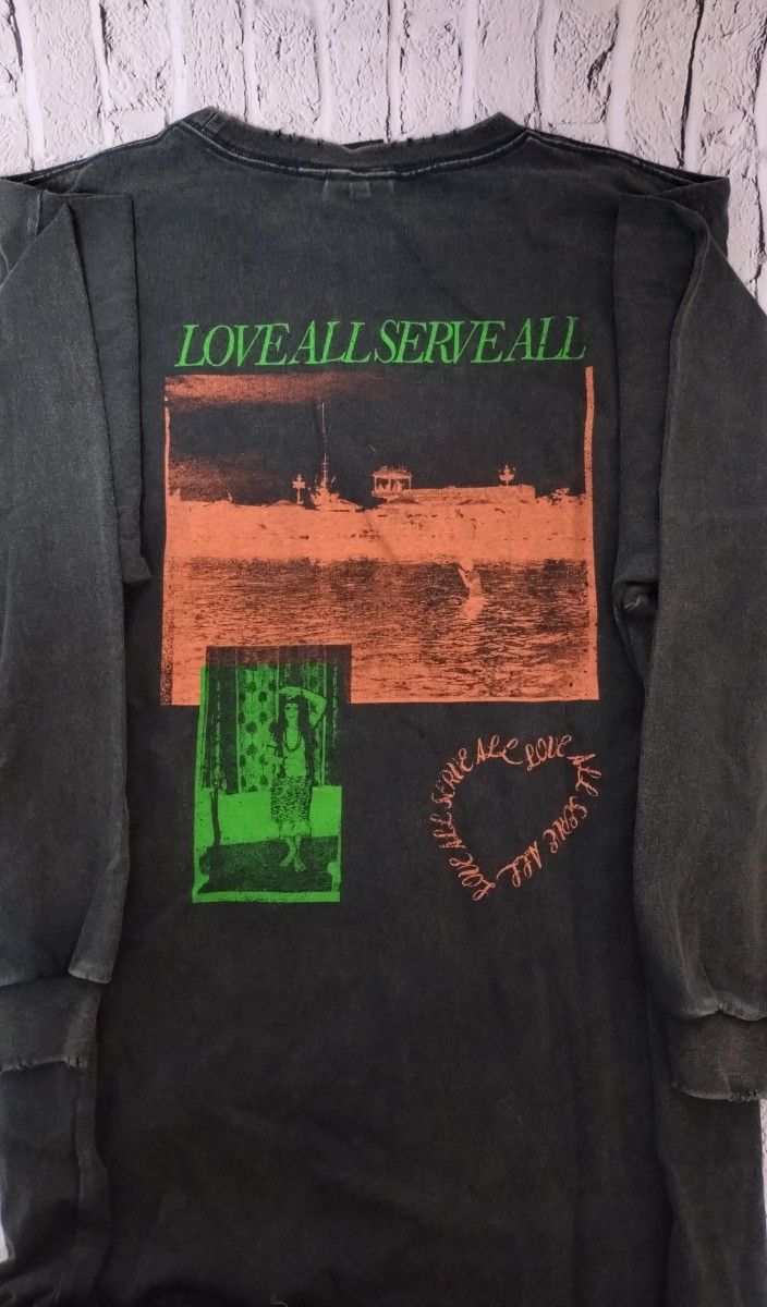 藤井風 LOVE ALL SERVE ALL ダメージロンT (Lサイズ) 公式ツアーグッズ