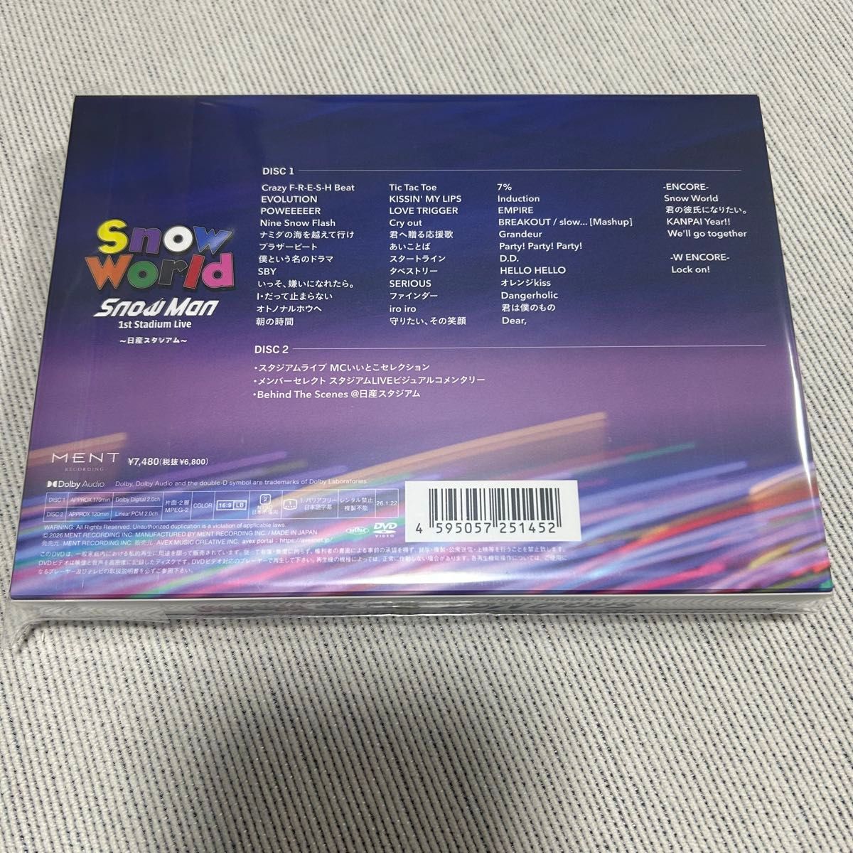 FC限定盤・DVD】Snow Man 日産スタジアム Snow World｜Yahoo!フリマ