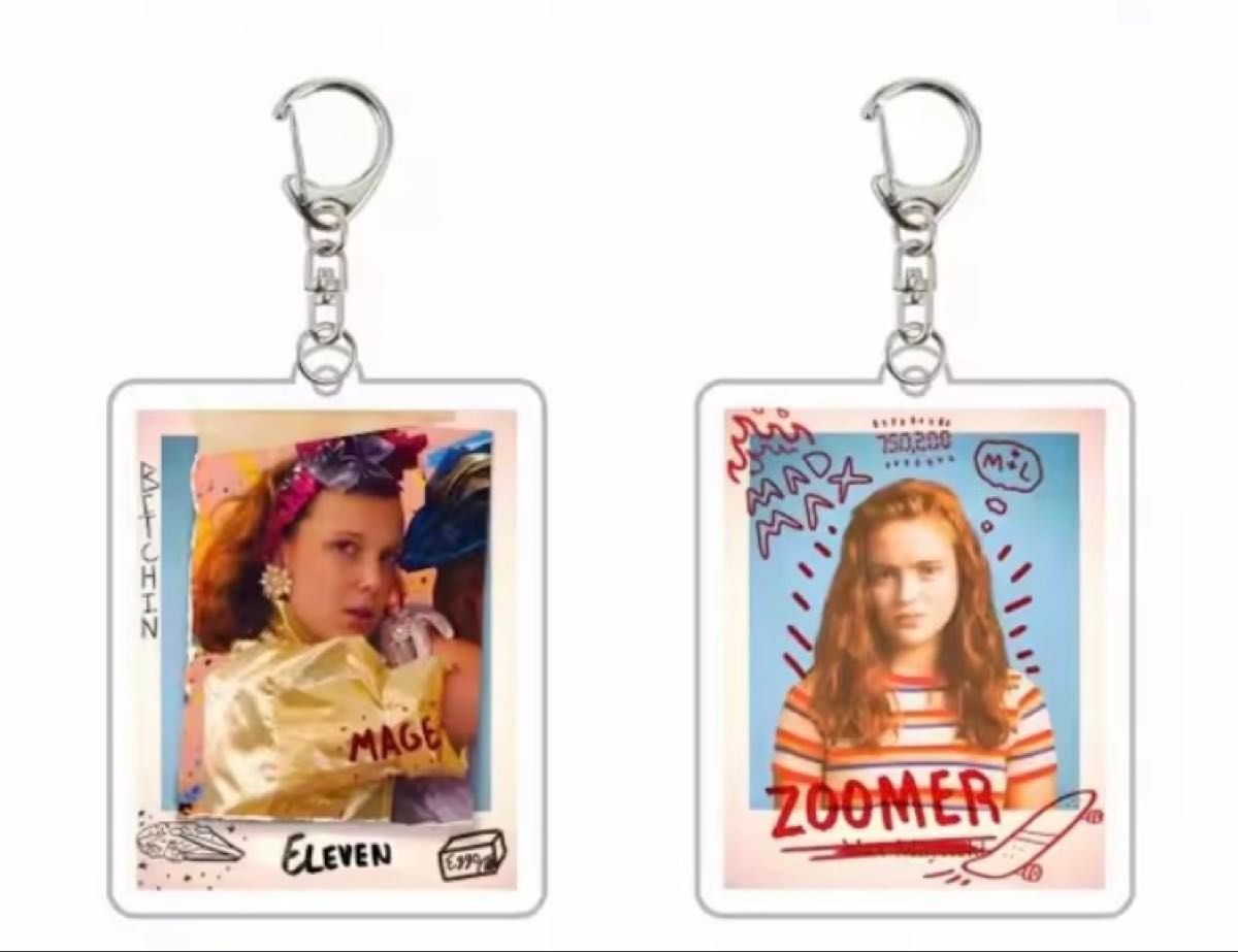 ストレンジャー・シングス 落書きデザイン キーホルダー エル マックス