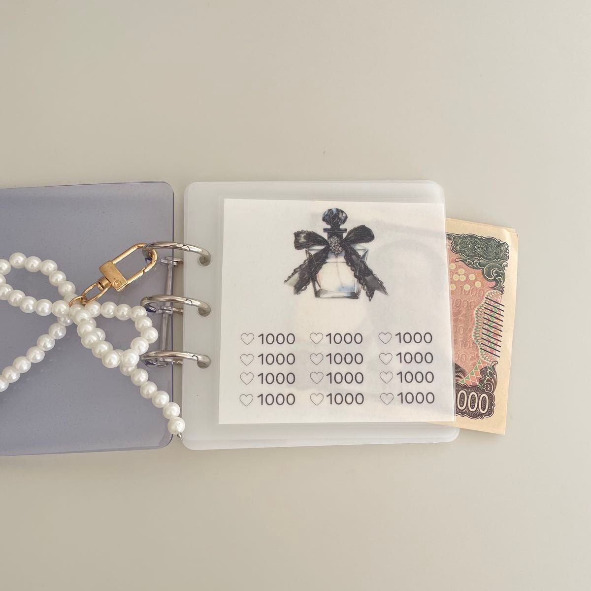 ましかくバインダー 貯金リフィル ブラックコケット ダークコア 韓国