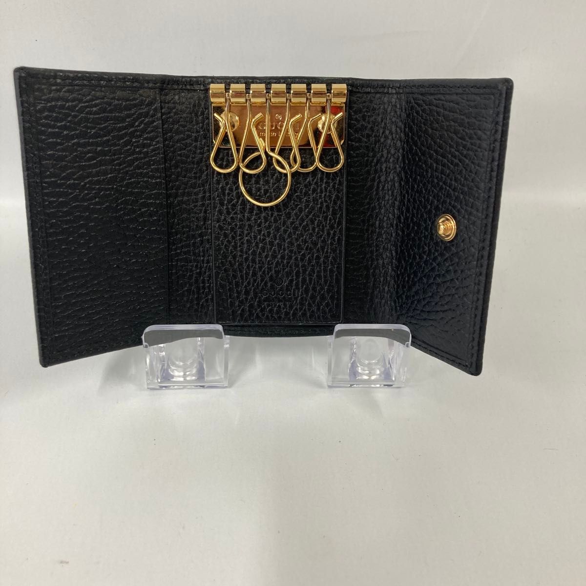 極美品】 GUCCI スマートキーケース プチマーモント GGロゴ ブラック