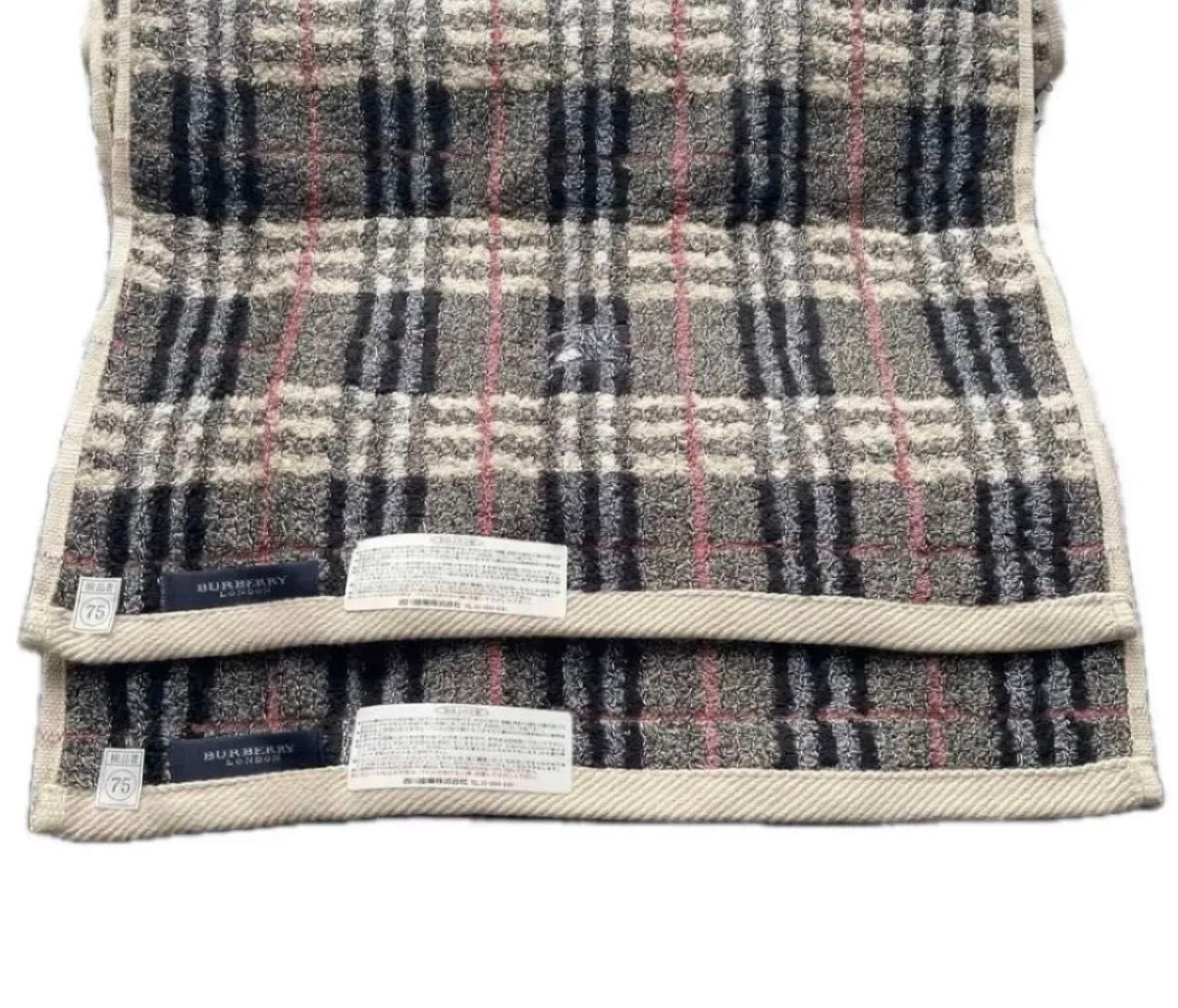未開封 BURBERRY フェイスタオル 2枚セット ノバチェック ベージュ