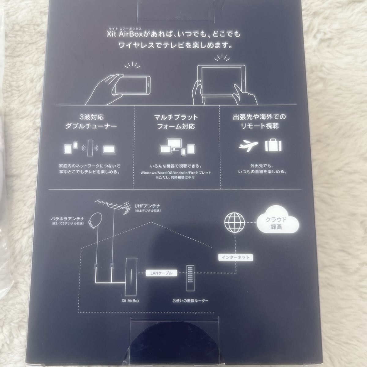 Xit AirBox 120CW ワイヤレステレビチューナー/ケーブル3m Xit AirBox