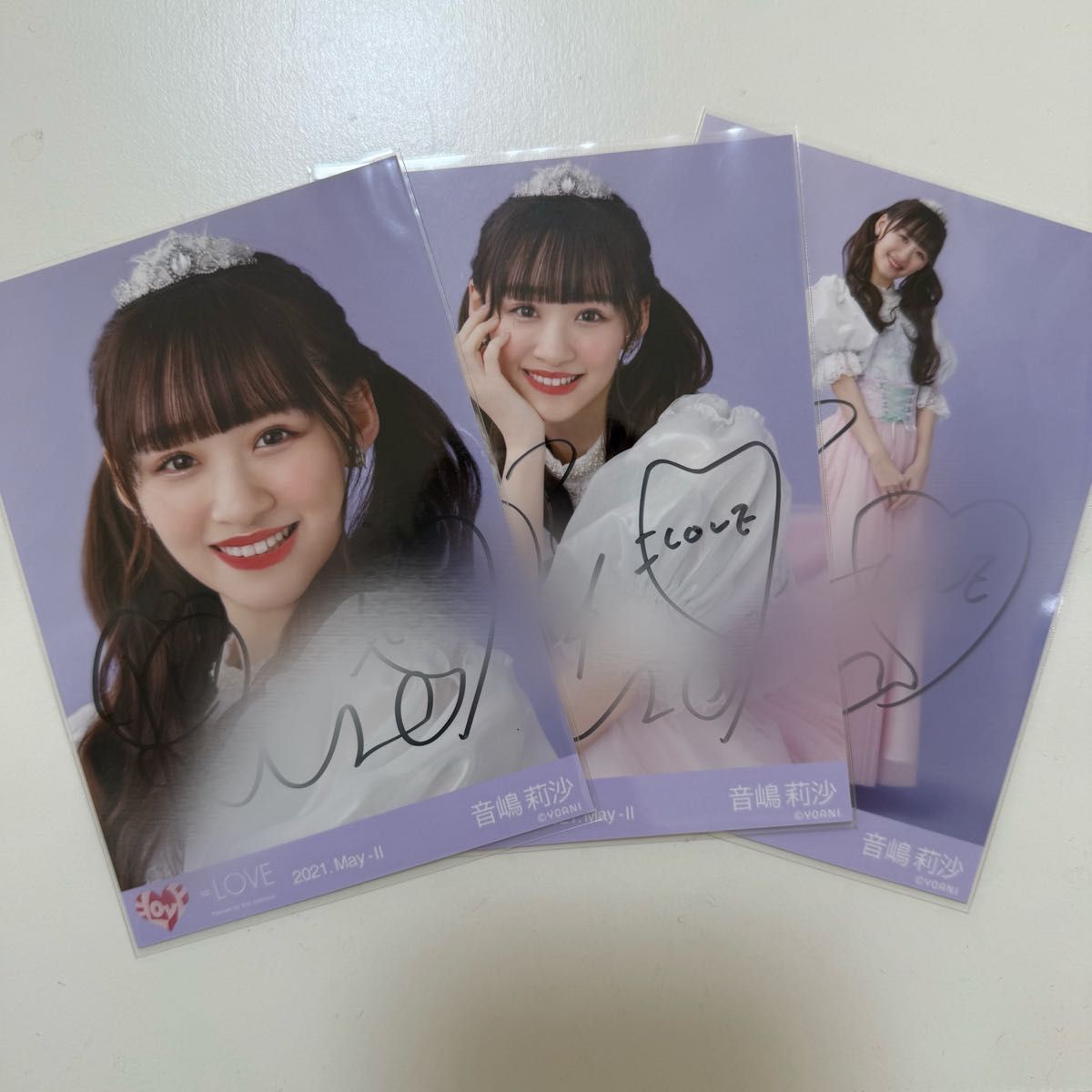 LOVE イコラブ 音嶋莉沙 生写真 直筆 サイン 武道館① プリンセス
