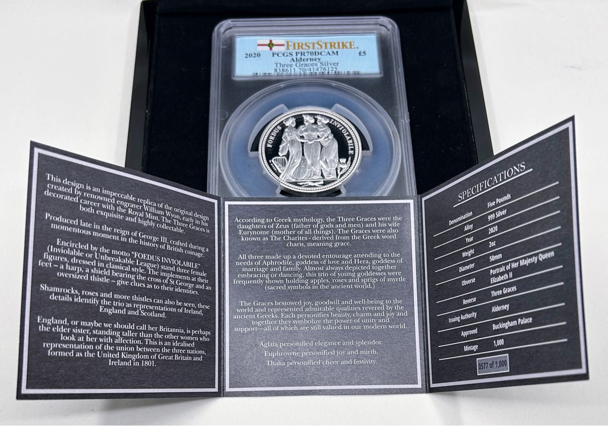 2020年オルダニースリーグレイセス2オンス5ポンド銀貨ファースト
