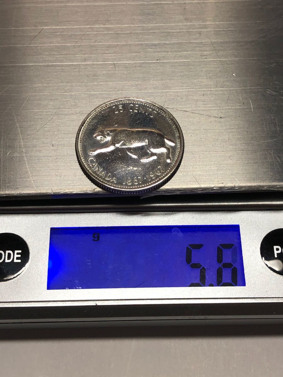 カナダ 25セント(オオヤマネコ) ボブキャット記念銀貨 1967年｜Yahoo