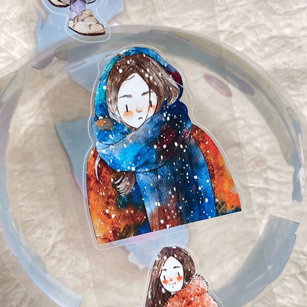 新品 DINGDING 43# 冬日 PET霧面タイプマスキングテープ マステ 10m