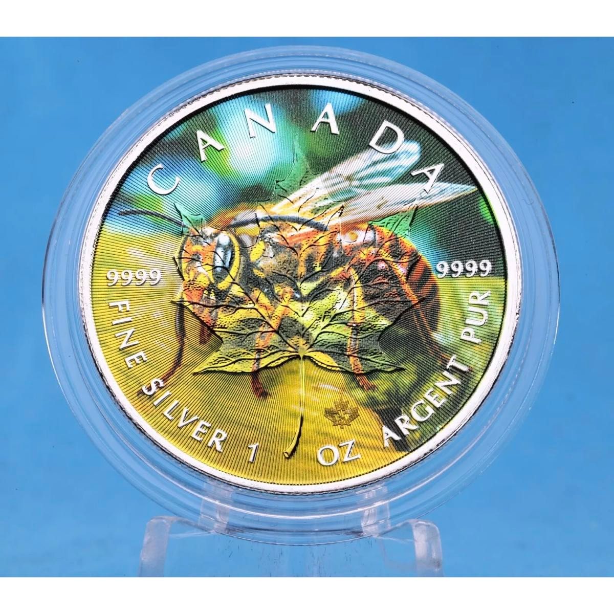 世界100枚限定！ メイプルリーフ 銀貨 カラー 生命の樹 1オンス 1oz