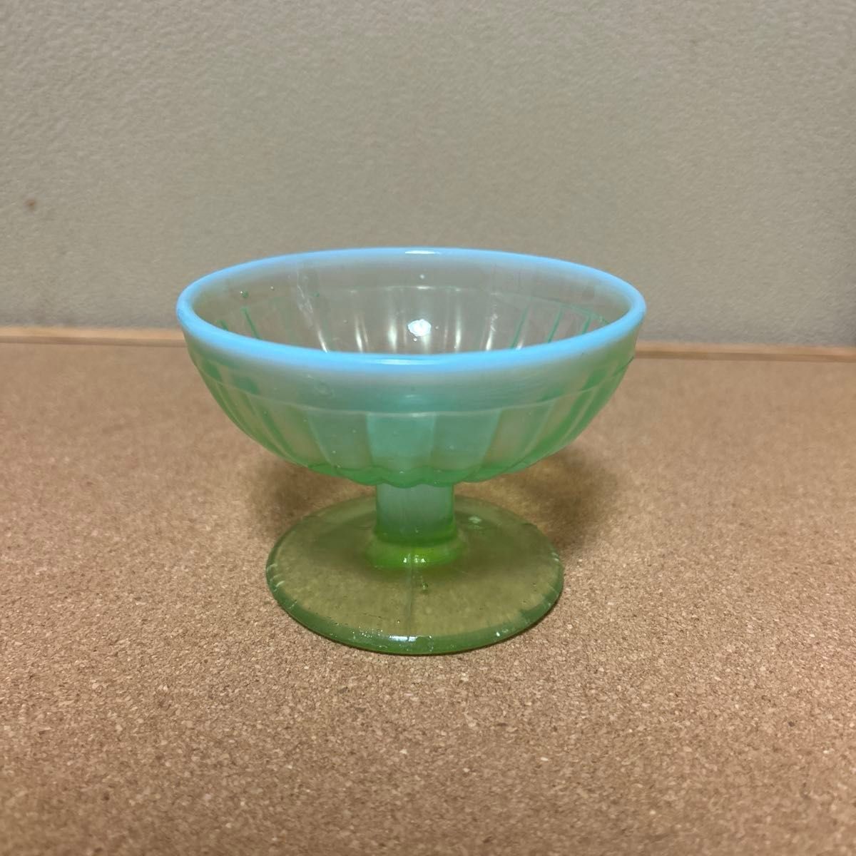 氷コップ 乳白 ウランガラス 大正ロマン 昭和レトロ デザートグラス 和