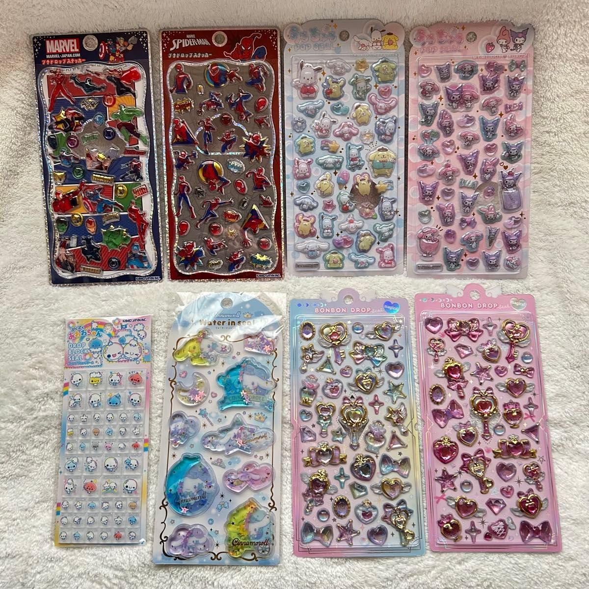 シール 8点セット プチドロップステッカー うるちゅるPOPSEAL ボンボン