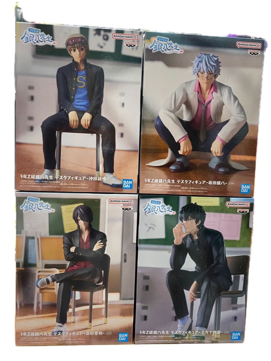 3年Z組銀八先生 デスクフィギュア 坂田銀八 沖田総悟 土方十四郎 高杉
