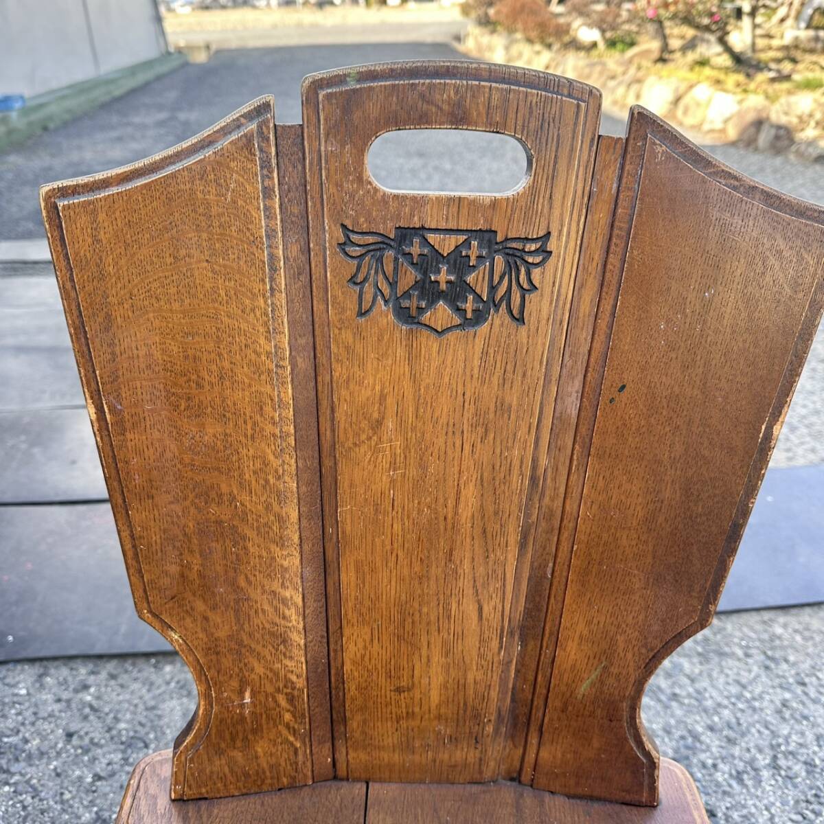 USDE オールドカリモク ルスティック ダイニングチェア 紋章 焼印入り