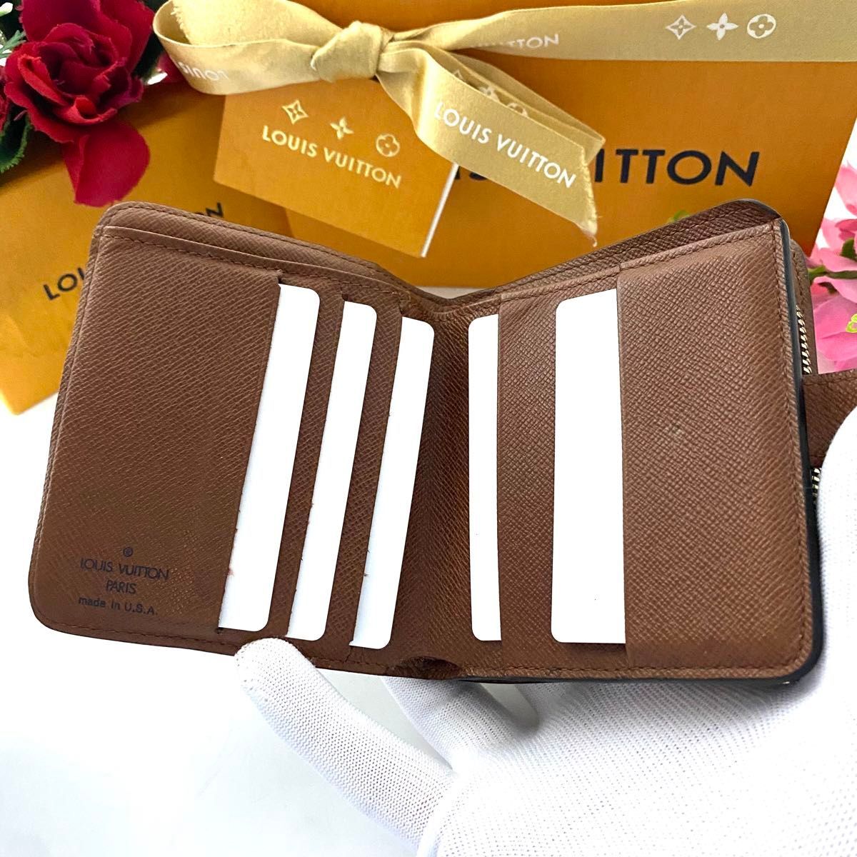 ルイ ヴィトン コンパクトジップ ラウンドファスナー 二つ折り