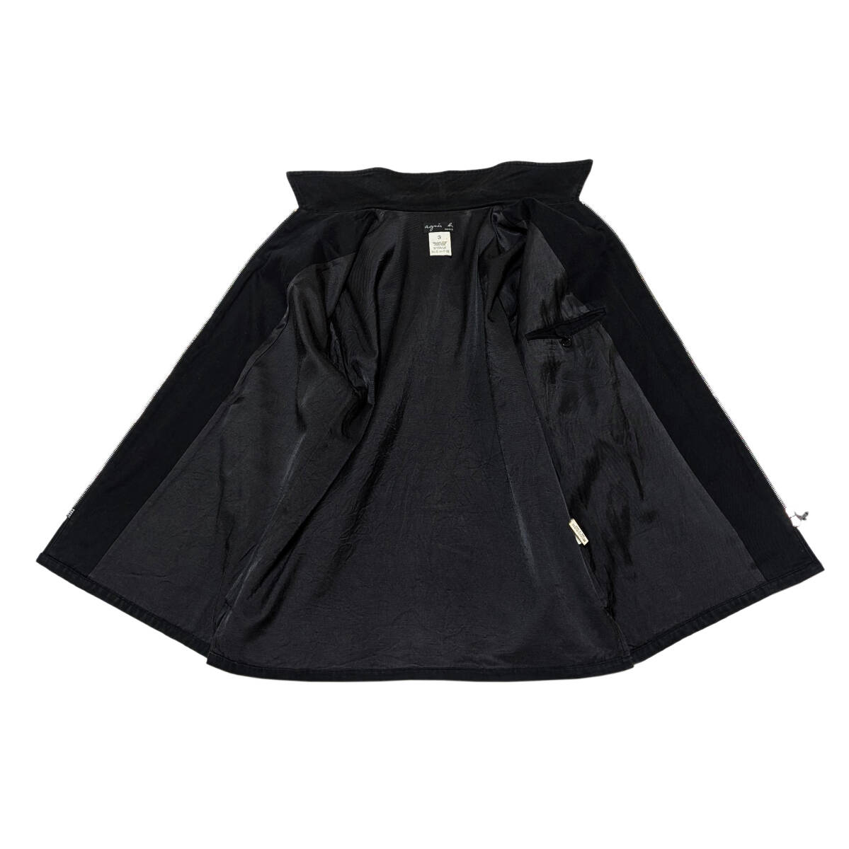 90's agnes b アニエスベー 八の字ジップコットンツイルジャケット 3