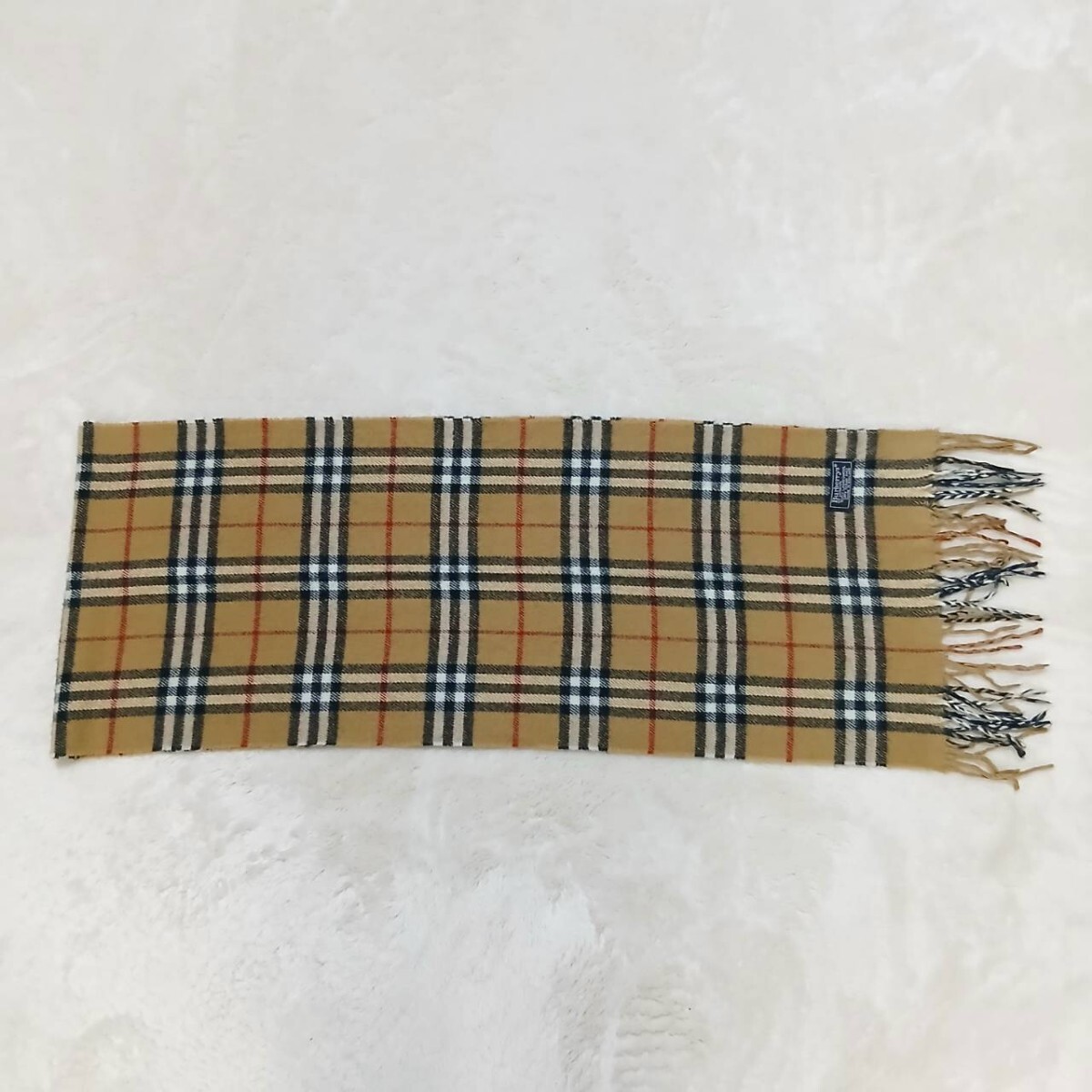 美品/英国製】Burberrys バーバリー ノバチェック ラムウールマフラー