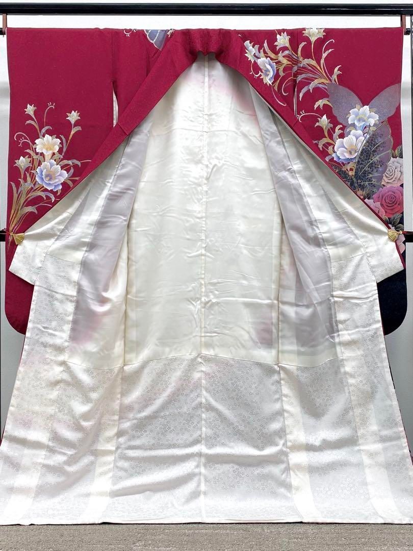 振袖 豪華 銀通し 金彩 グリッター箔 薔薇 身丈176cm トールサイズ