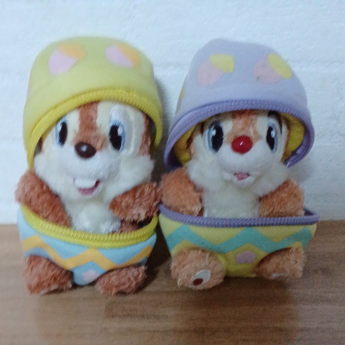 チップとデール ぬいぐるみバッジ イースター 2個セット ディズニー